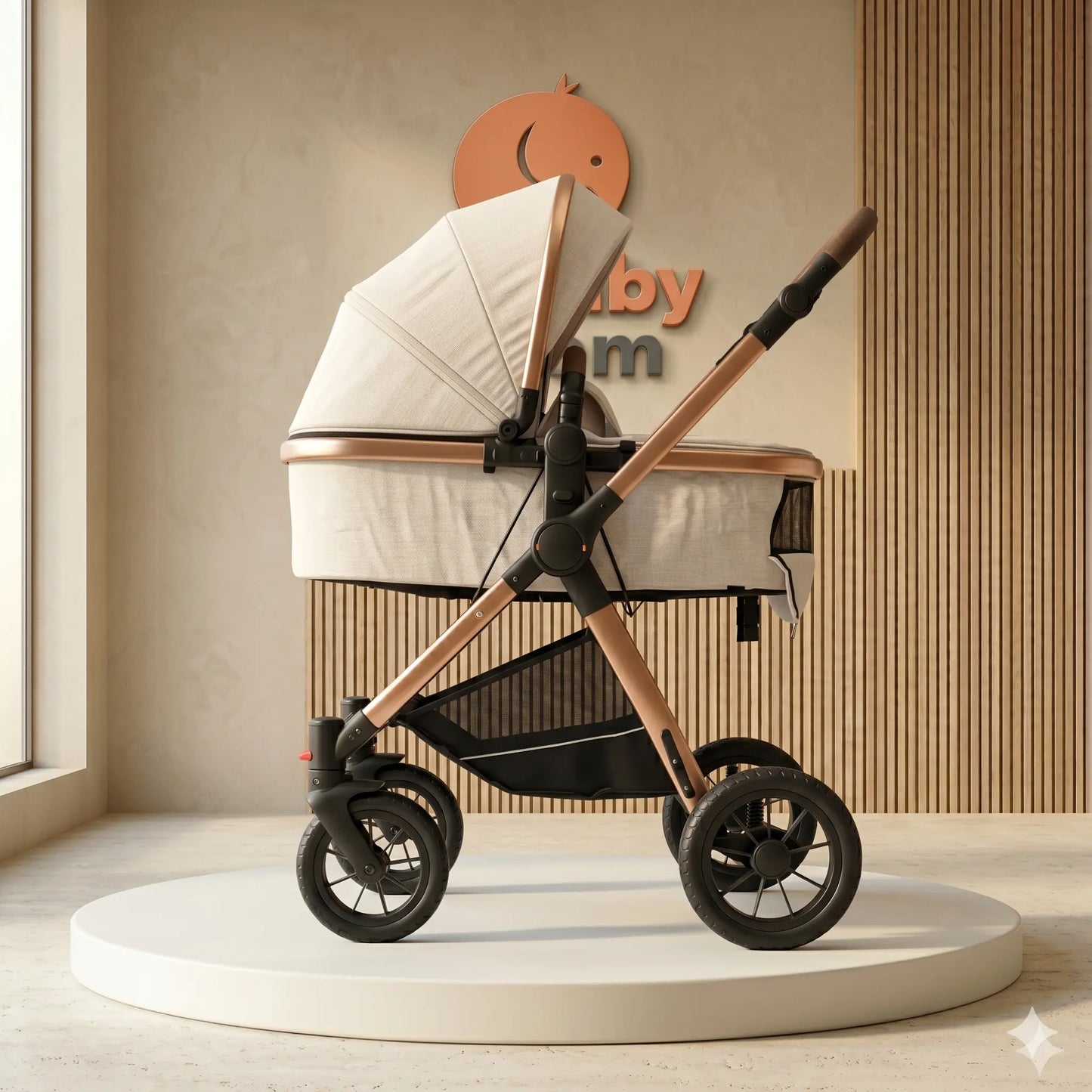 Coche Moisés Spader 2 en 1 Combo: Edición Gris Titanio, Tela Malva Premium y Pañalera de Lujo Incluida