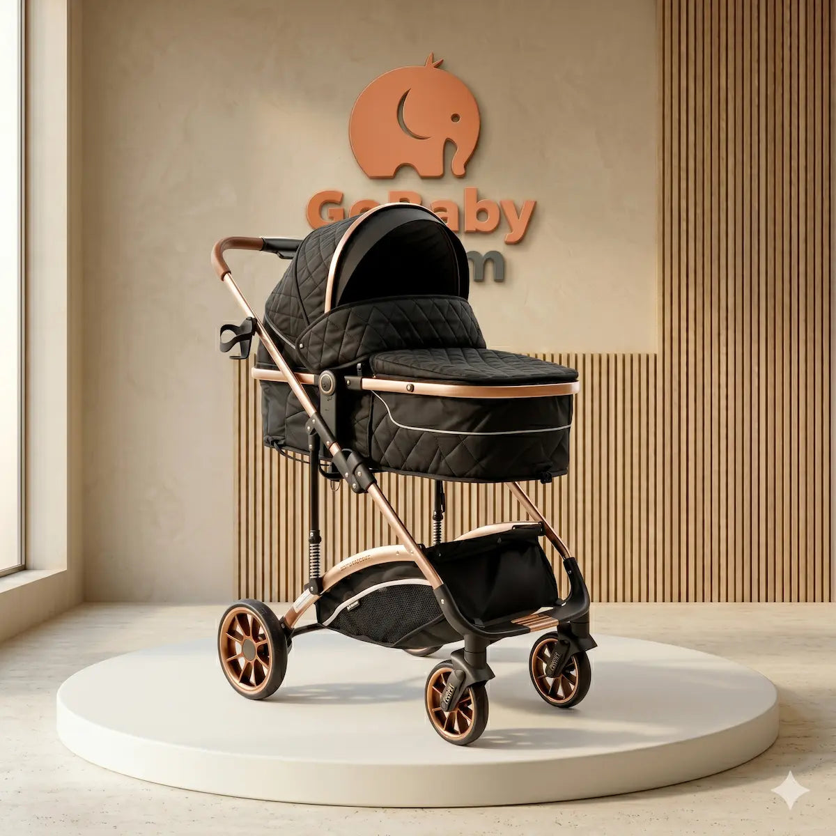 Coche Moisés Madison 2 en 1: Paseador Premium con Doble Amortiguación y Chasis de Aluminio