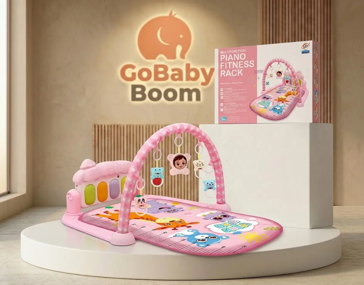Gimnasio Musical para Bebé con Piano y Arco de Juguetes – 3 Colores