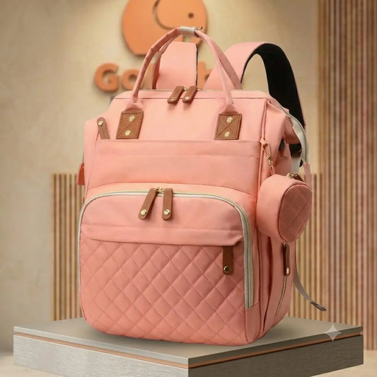 Mochila Pañalera Liberty 3-en-1 – Cuna Portátil, Cambiador Extensible & Estilo Premium