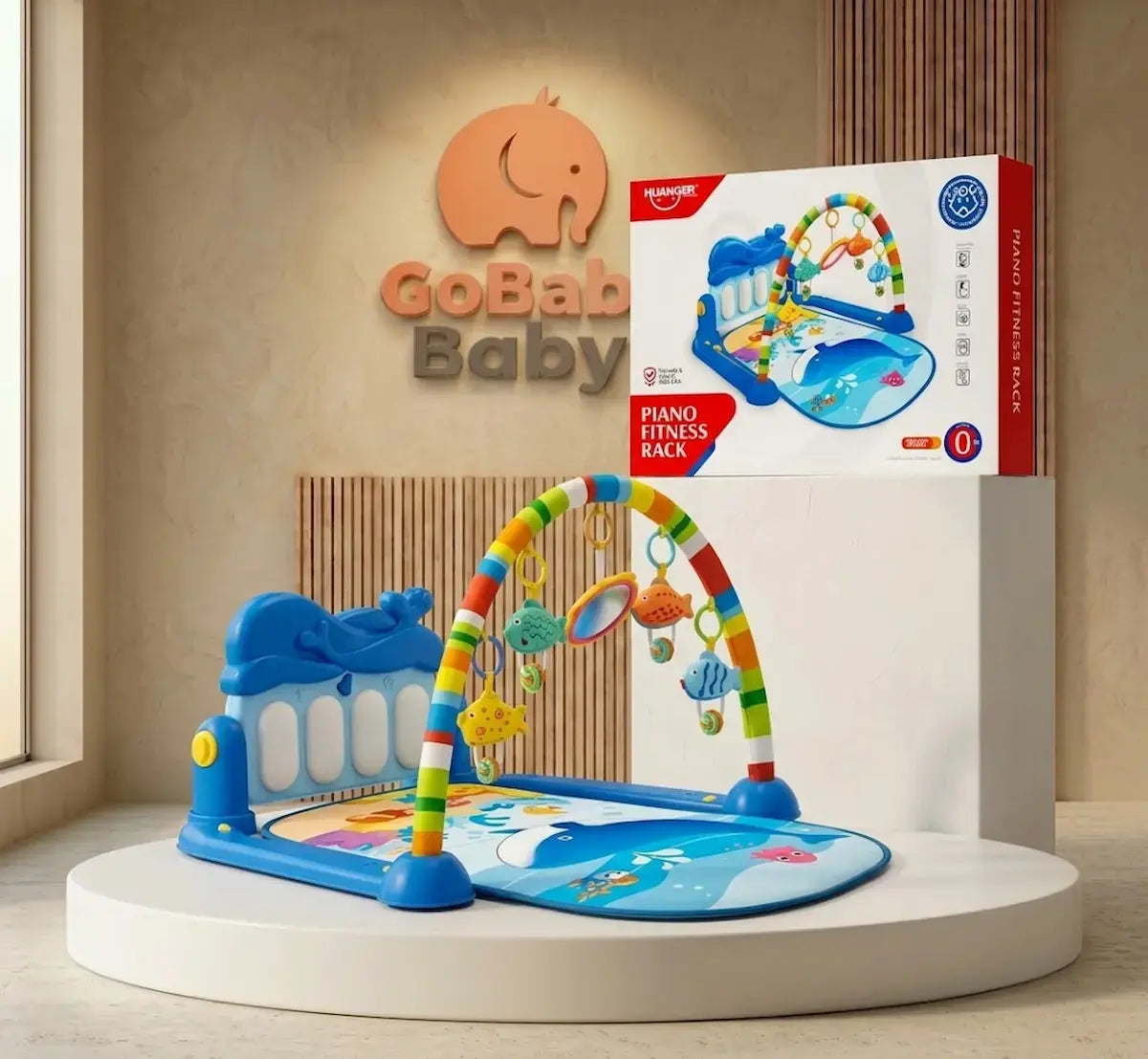 Gimnasio Musical para Bebé con Piano y Arco de Juguetes – 3 Colores