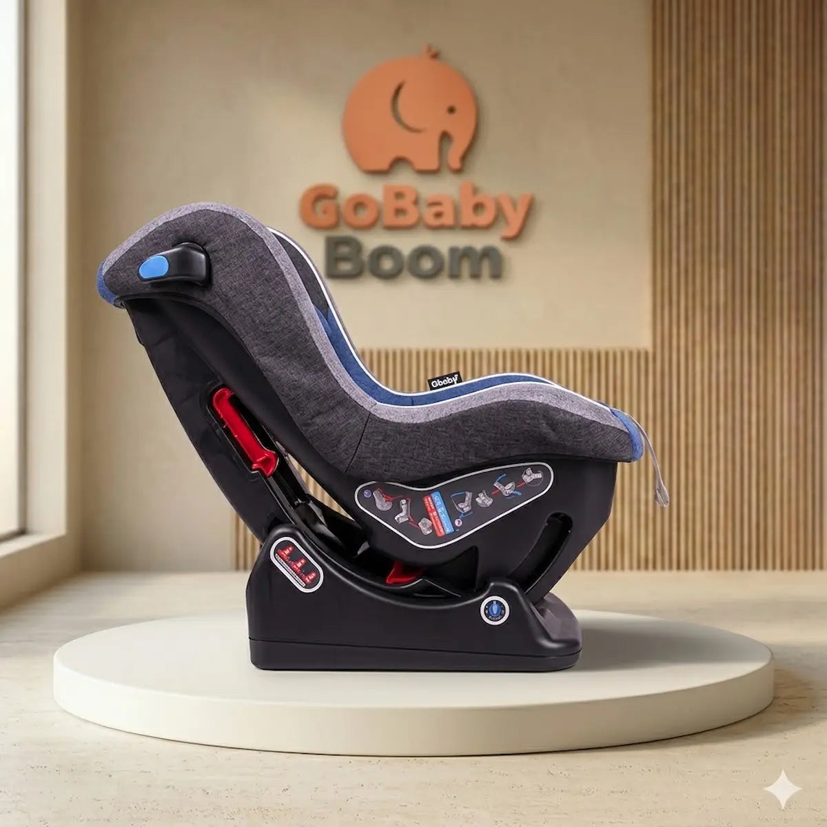 Silla de Auto para Bebé Khole GoBaby EB561-1 – Convertible, Reclinable y Ajustable