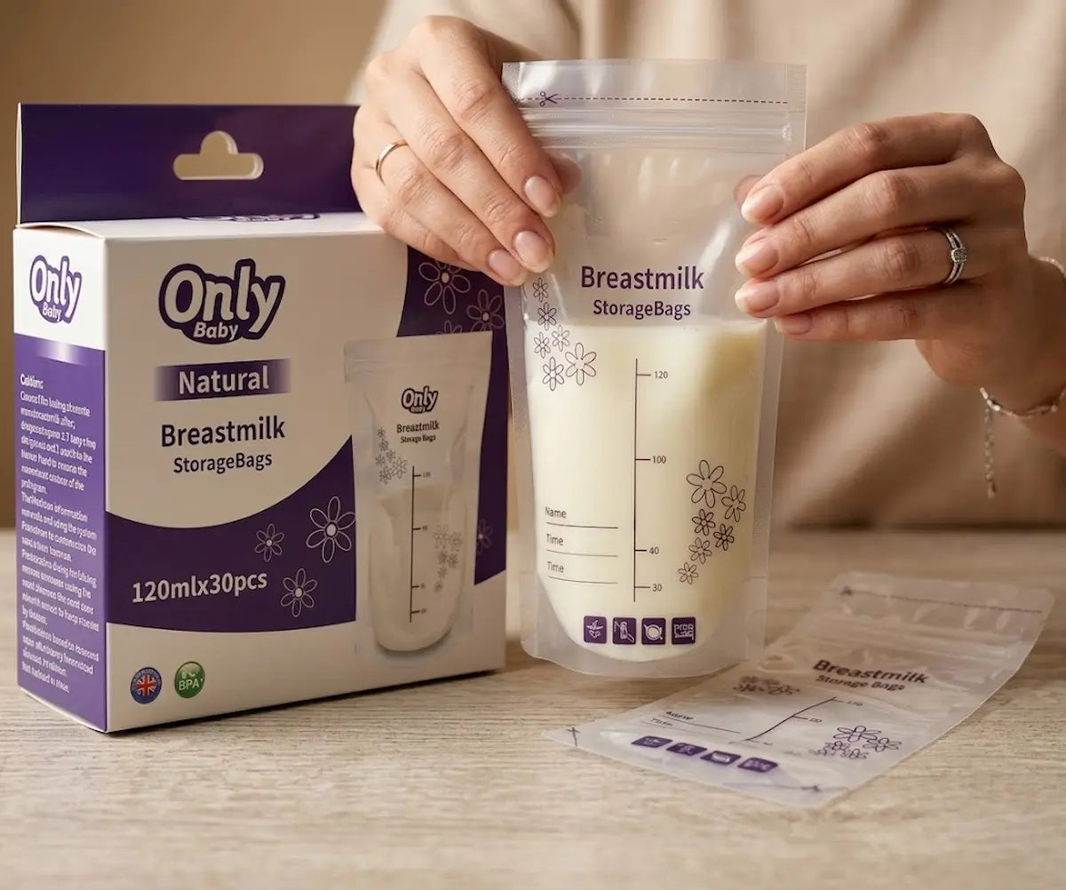 Combo Extractor de Leche Manos Libres + Bolsas Only Baby 120ml