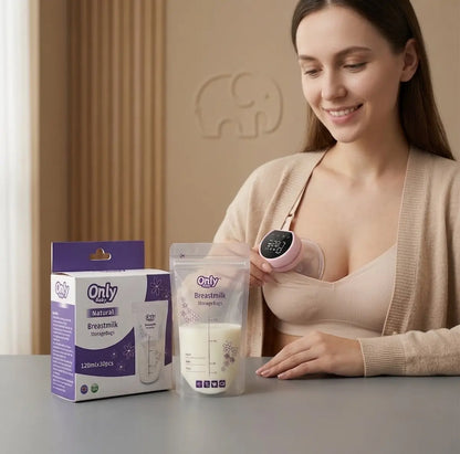Combo Extractor de Leche Manos Libres + Bolsas Only Baby 120ml