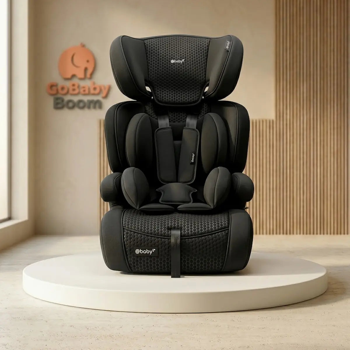 Silla de Auto para Niño Sage Ebaby EB579 – Elevador con Respaldo Alto y Textura Panal 3D