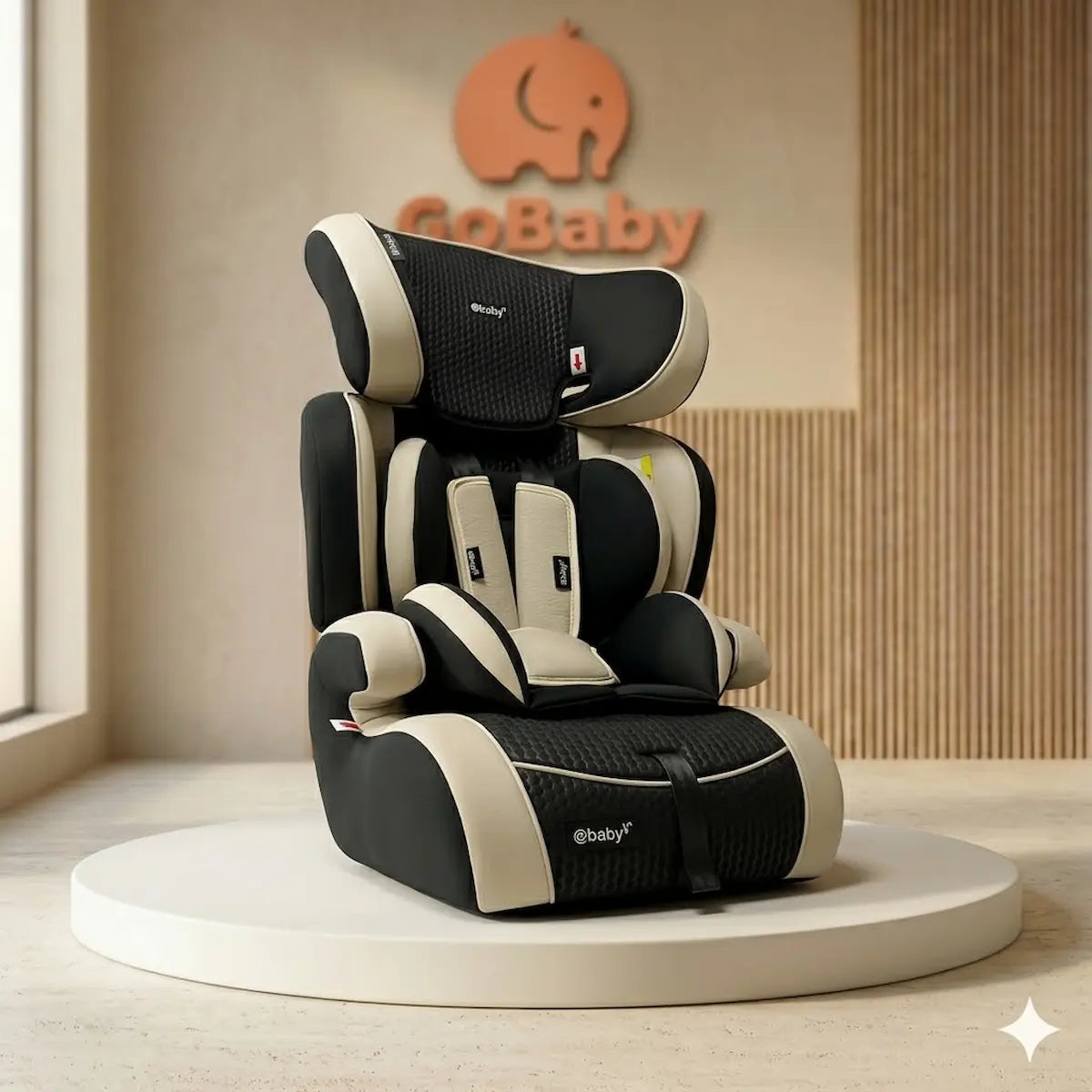 Silla de Auto para Niño Sage Ebaby EB579 – Elevador con Respaldo Alto y Textura Panal 3D