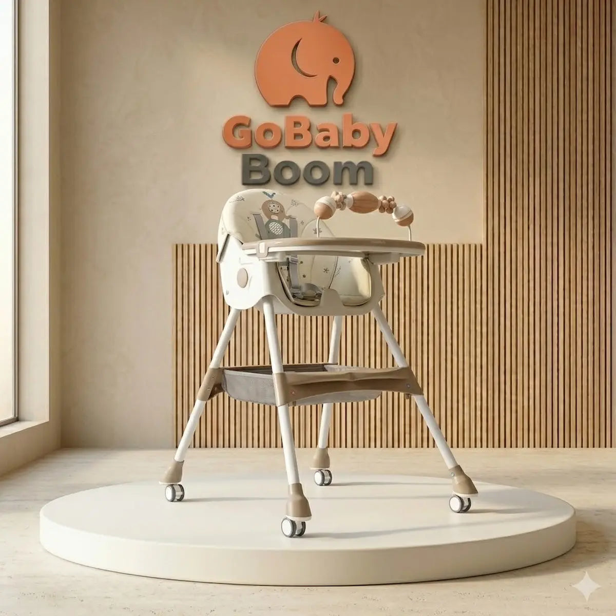 Silla Comedor King Premium - Lujo con Ruedas y Canastilla | GoBaby Boom