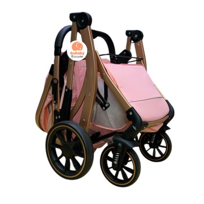 Coche Moisés Mike 2 en 1: Aluminio Aeroespacial, Plegado Ultra Compacto y Doble Amortiguación Premium