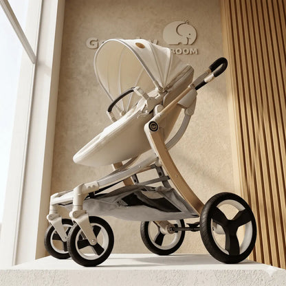 Combo Travel System Mervelux 3 en 1: Coche Moisés Aerodinámico, Silla de Carro Adaptable y Chasis Triangular de Alta Ingeniería