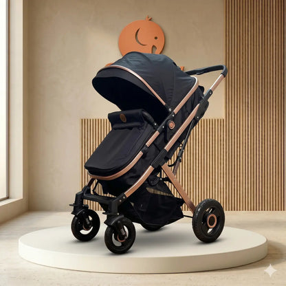 Coche Moisés Benedetto 2 en 1: Edición Rose Gold con Giro 180°, Doble Suspensión y Plegado Ultra Compacto