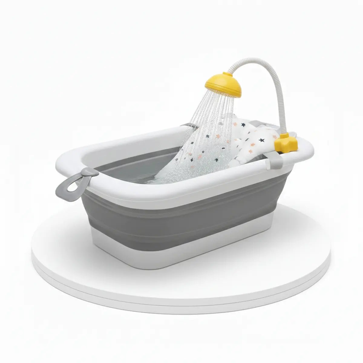 Tina para bebe Plegable Portatil + Cojin + Ducha Regadera