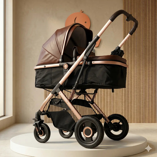 Coche Moisés Benedetto 2 en 1: Edición Rose Gold con Giro 180°, Doble Suspensión y Plegado Ultra Compacto