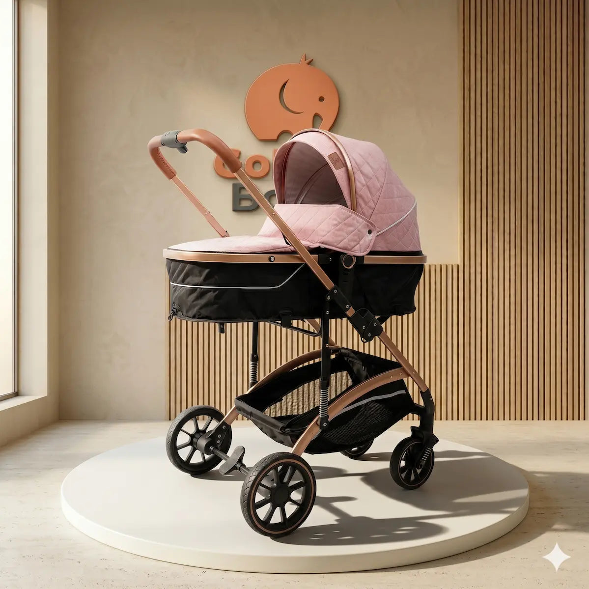 Coche Moisés Madison 2 en 1: Paseador Premium con Doble Amortiguación y Chasis de Aluminio