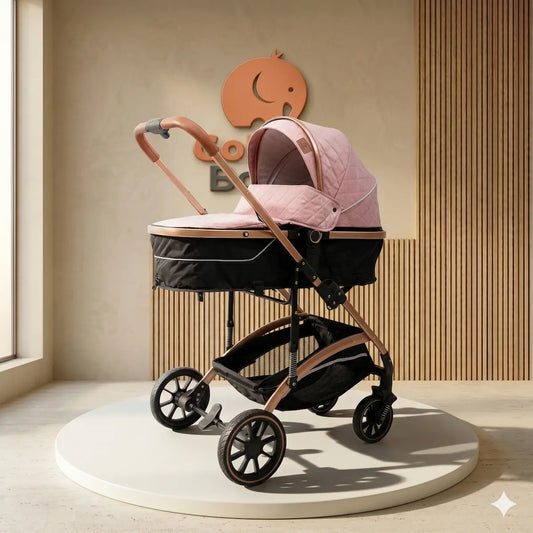 Coche Moisés Madison 2 en 1: Paseador Premium con Doble Amortiguación y Chasis de Aluminio