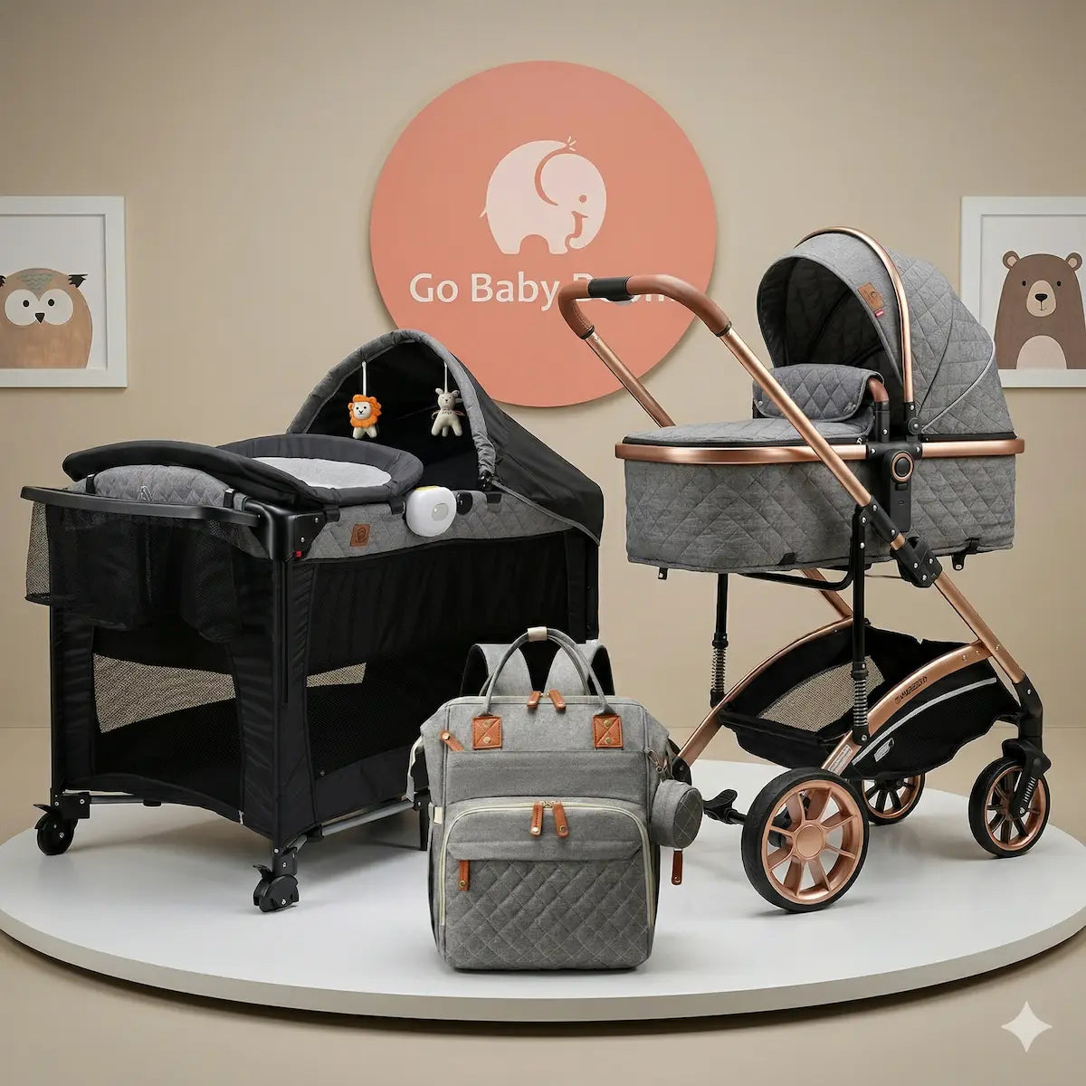 Combo Coche Moisés 4 en 1 Fox Premium + Pañalera - Maxibaby