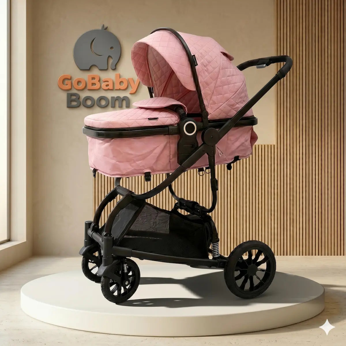Coche Moisés Fox 2 en 1 "Suitcase Design": Ultra Compacto, Estructura de Aluminio y Llantas Sellomatic