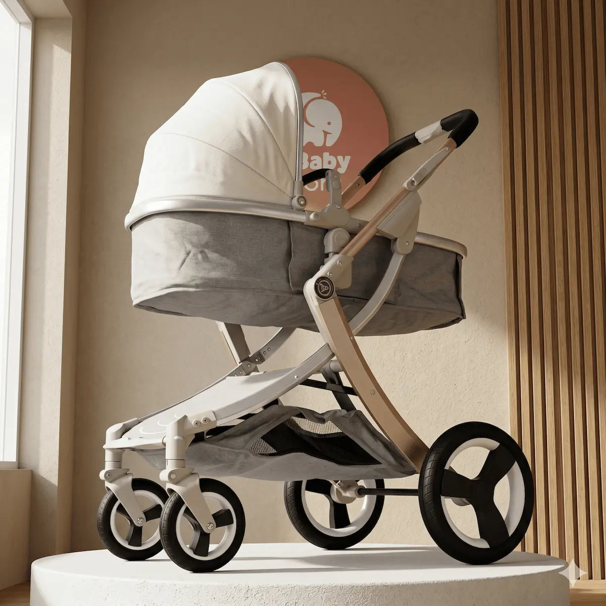 Combo Travel System Mervelux 3 en 1: Coche Moisés Aerodinámico, Silla de Carro Adaptable y Chasis Triangular de Alta Ingeniería