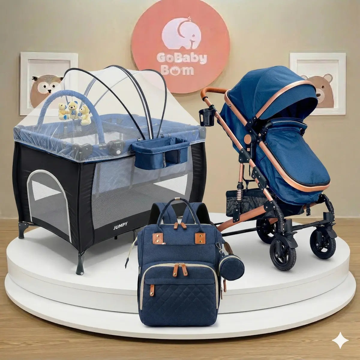Combo Jumpy Maxibaby 5-en-1: Coche Moisés Ultra-Ligero, Corral Colecho y Set de Viaje Completo