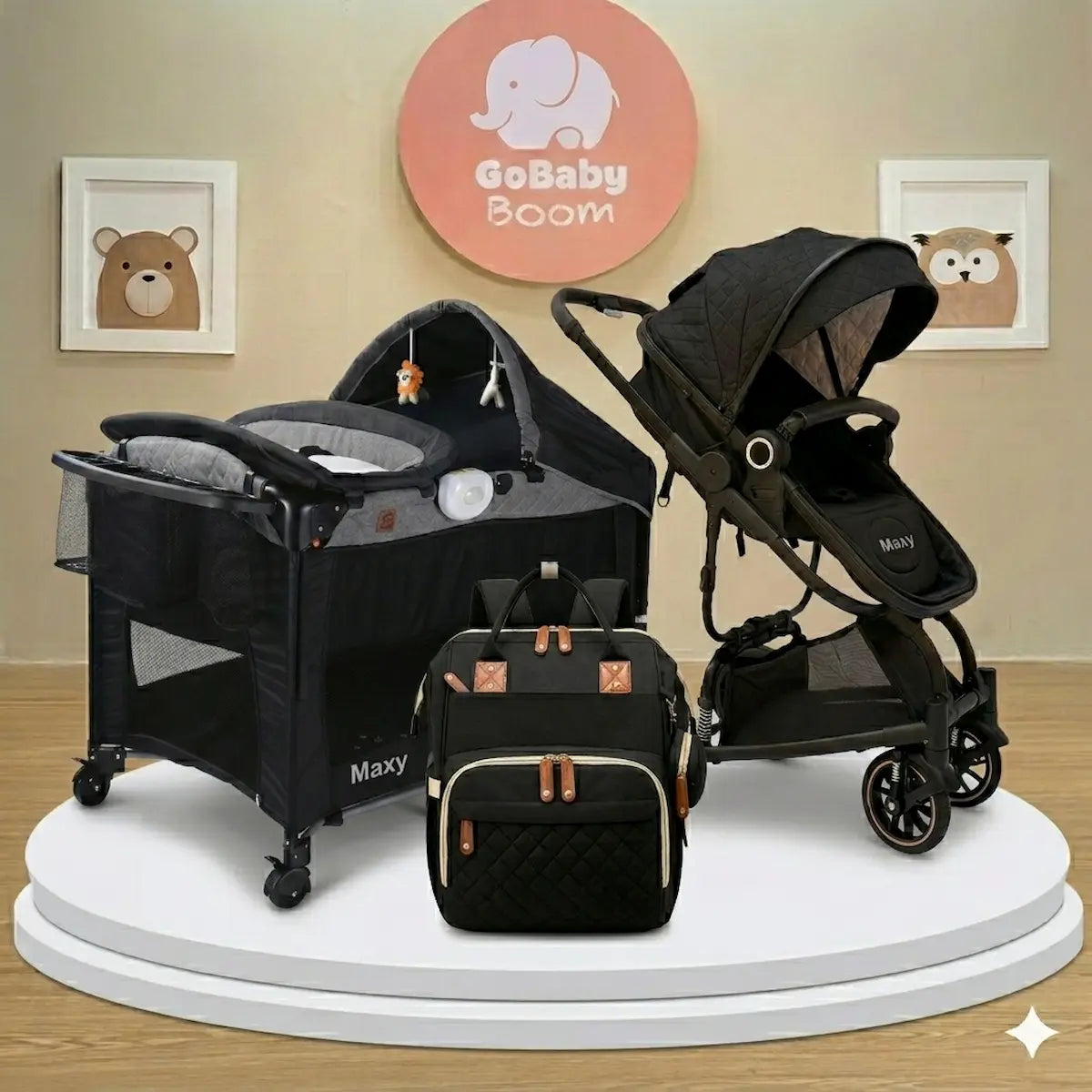 Combo Coche Moisés 4 en 1 Fox Premium + Pañalera - Maxibaby