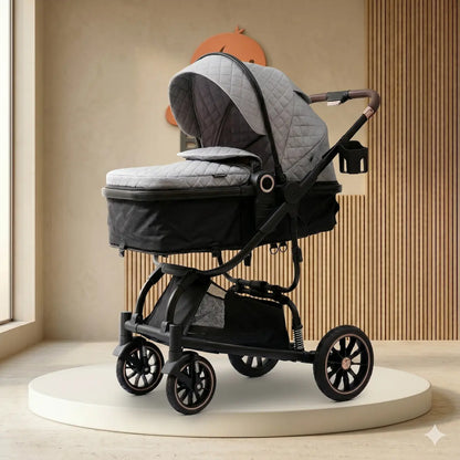Coche Moisés Fox 2 en 1 "Suitcase Design": Ultra Compacto, Estructura de Aluminio y Llantas Sellomatic