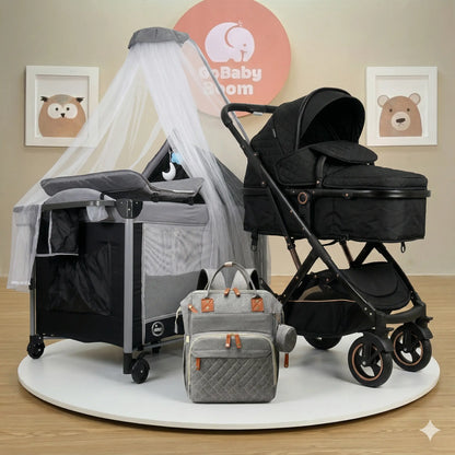 Combo Coche Moisés 4 en 1 Fox Premium + Pañalera - Maxibaby