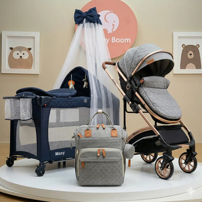 Combo Coche Moisés 4 en 1 Fox Premium + Pañalera - Maxibaby