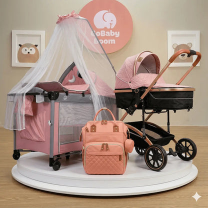 Combo Coche Moisés 4 en 1 Fox Premium + Pañalera - Maxibaby