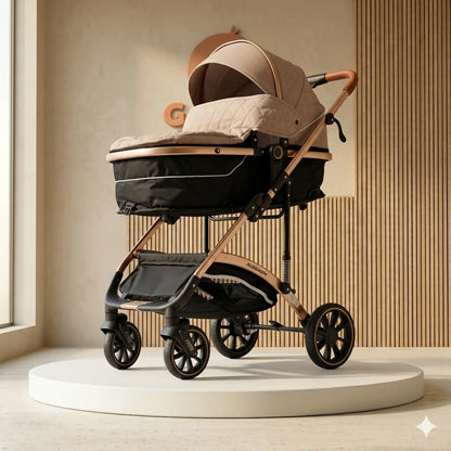 Coche Moisés Madison 2 en 1: Paseador Premium con Doble Amortiguación y Chasis de Aluminio