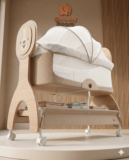 Cuna Colecho Inteligente Bunny Smart Elite: Mecedora Automática con Bluetooth, Control Remoto y Temporizador de Sueño