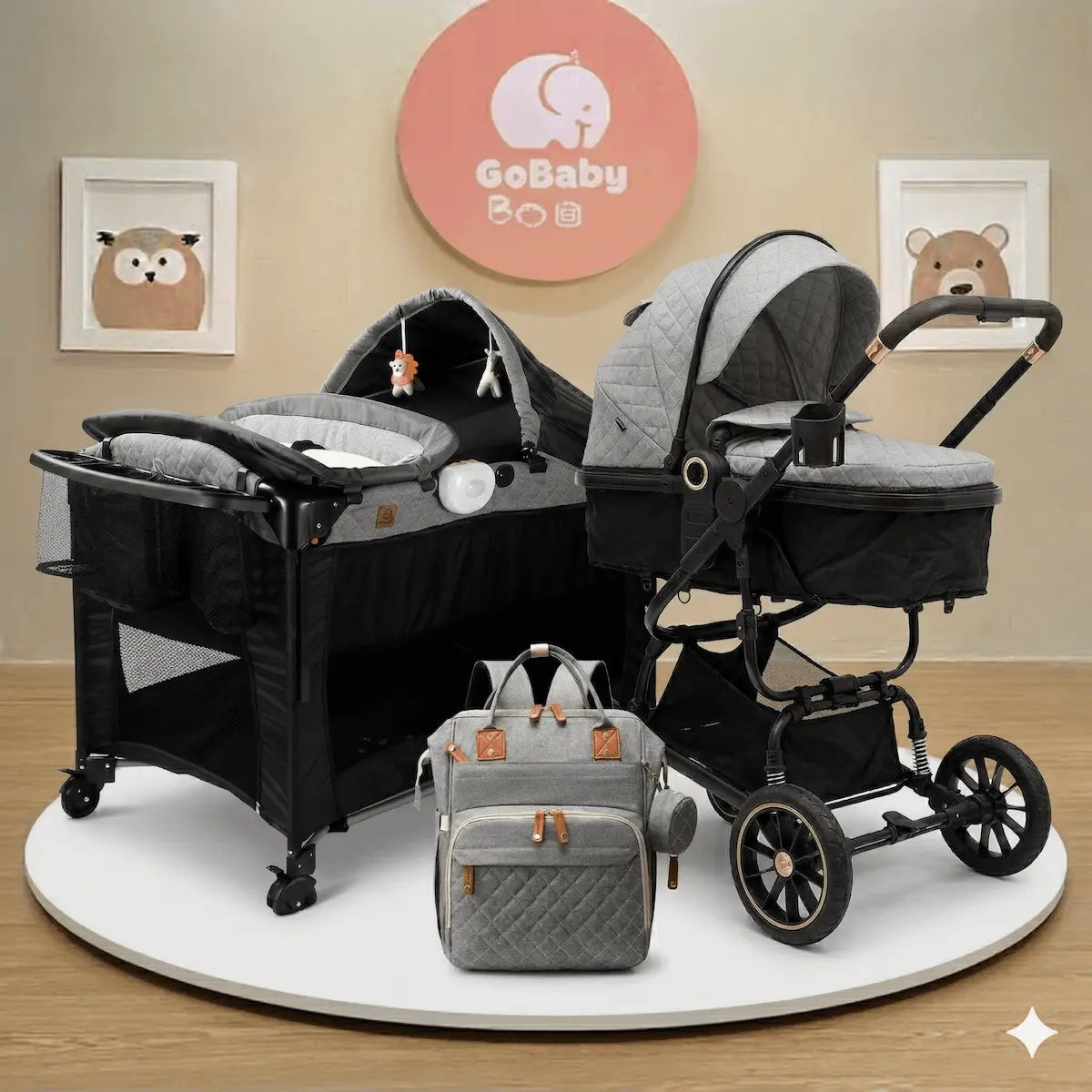 Combo Coche Moisés 4 en 1 Fox Premium + Pañalera - Maxibaby