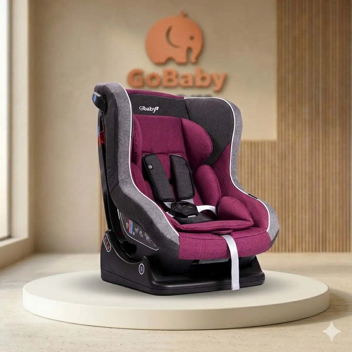 Silla de Auto para Bebé Khole GoBaby EB561-1 – Convertible, Reclinable y Ajustable