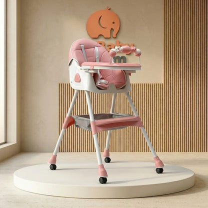 Silla Comedor de Lujo Referencia King - Con Ruedas, Canastilla y Confort Premium | GoBaby Boom
