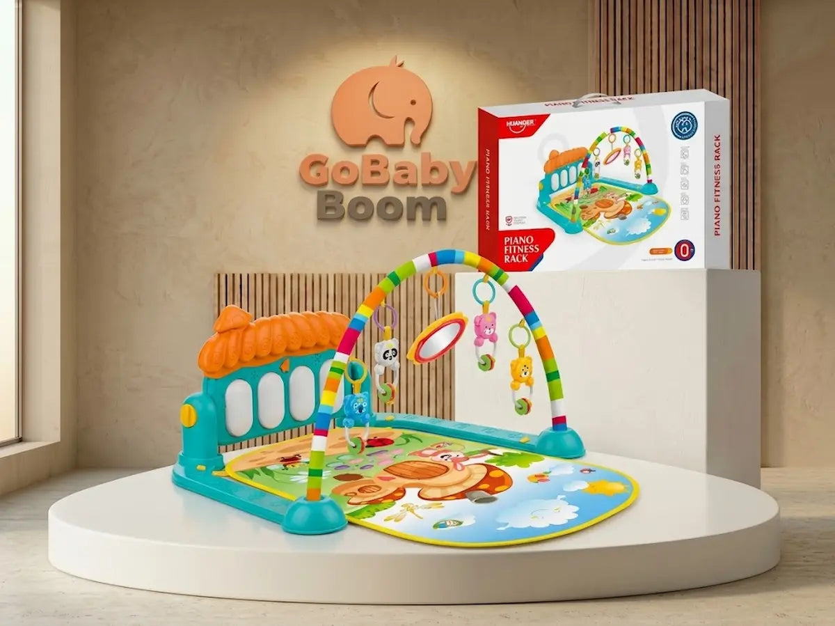 Gimnasio Musical para Bebé con Piano y Arco de Juguetes – 3 Colores