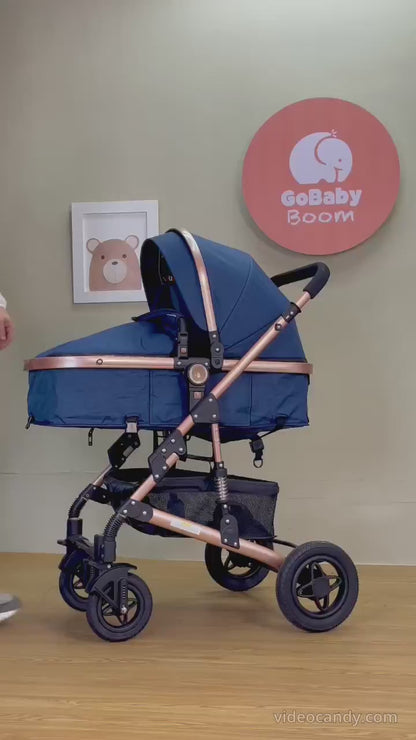 Coche Moisés Tokio 2 en 1: Edición Rose Gold, Asiento Reversible 360° y Sistema de Confort Evolutivo