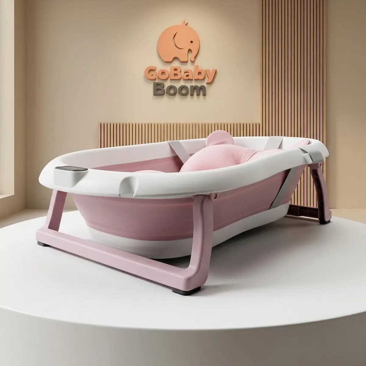 Bañera Plegable Premium  Star - Ergonómica, con Termómetro y Cojín | GoBaby Boom