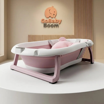 Bañera Plegable Premium  Star - Ergonómica, con Termómetro y Cojín | GoBaby Boom