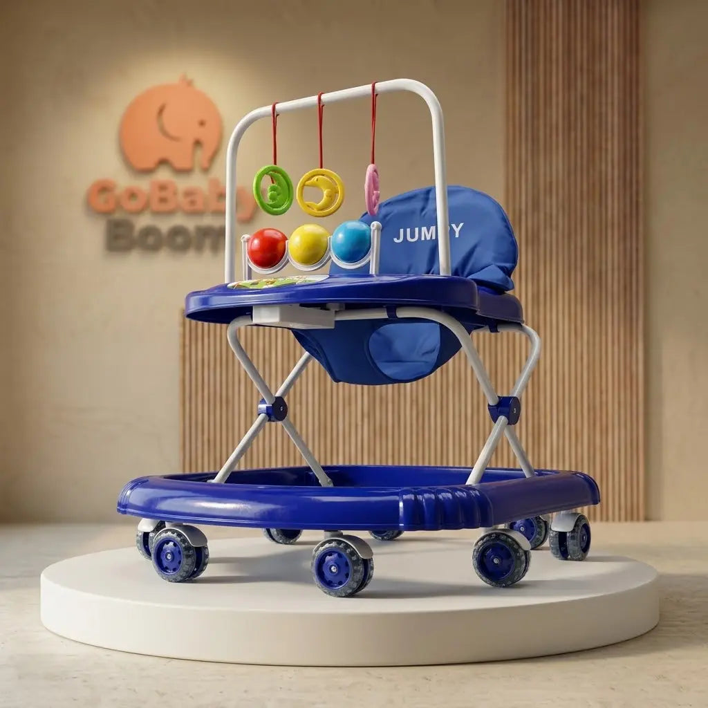Caminador para Bebé con Sonido, Bolitas Pimpón y Bandeja de Actividades – Azul